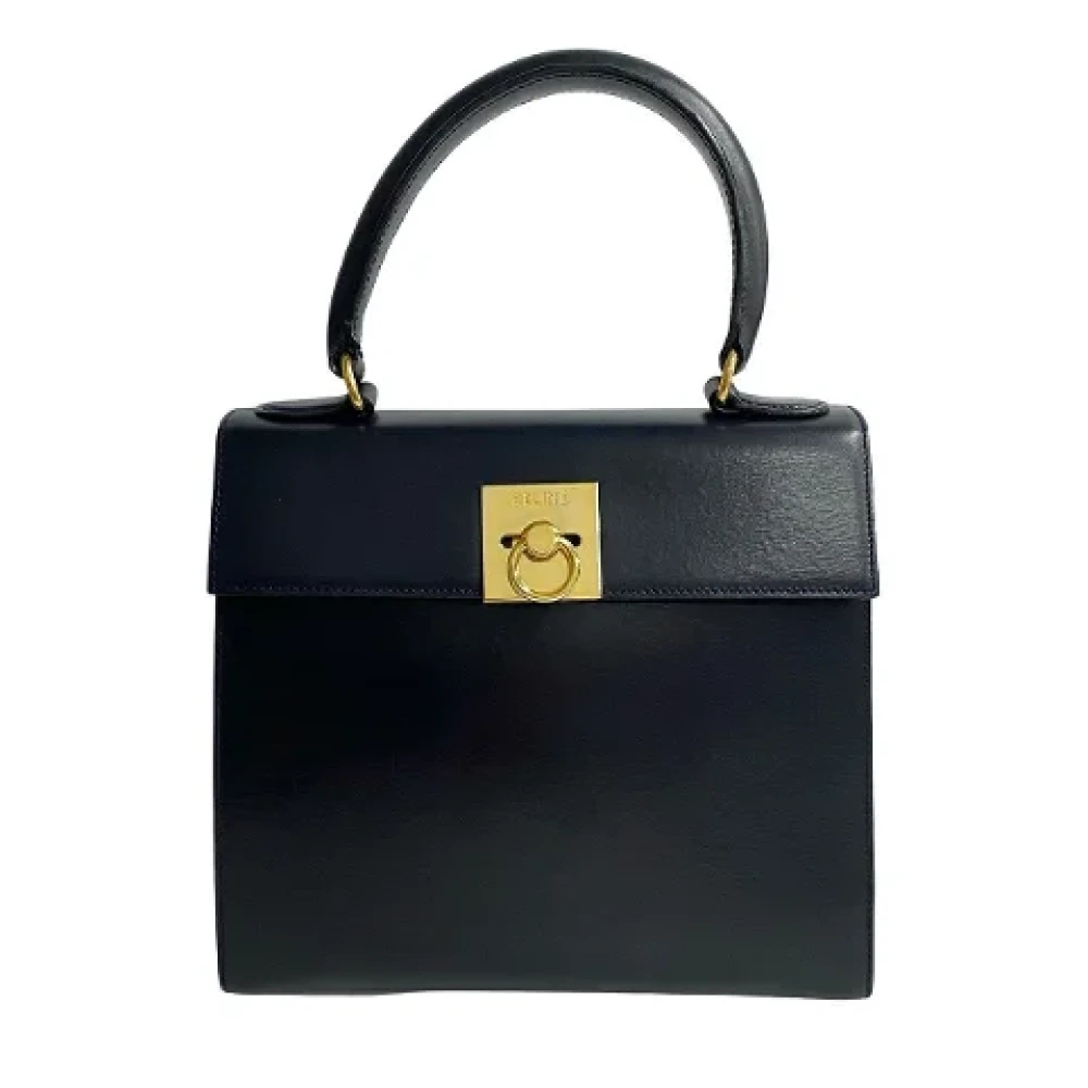 Celine Vintage Pre-owned Leather handbags Blue Dames