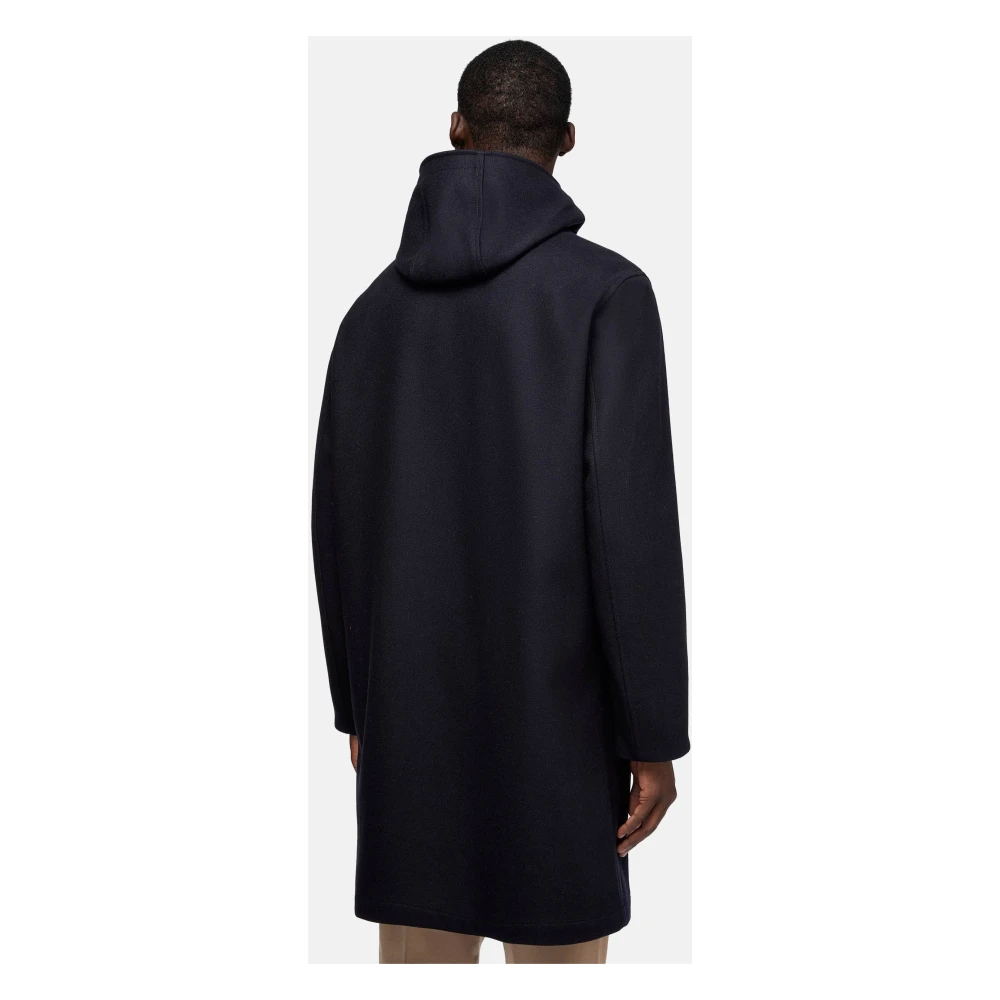Boggi Milano Parka van Technische Wol Blue Heren