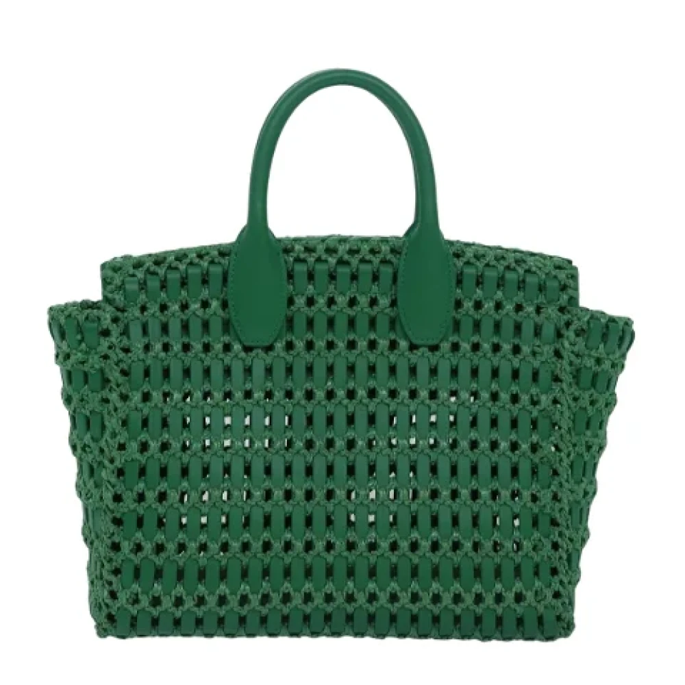 Salvatore Ferragamo Pre-owned Leather handbags Green Dames