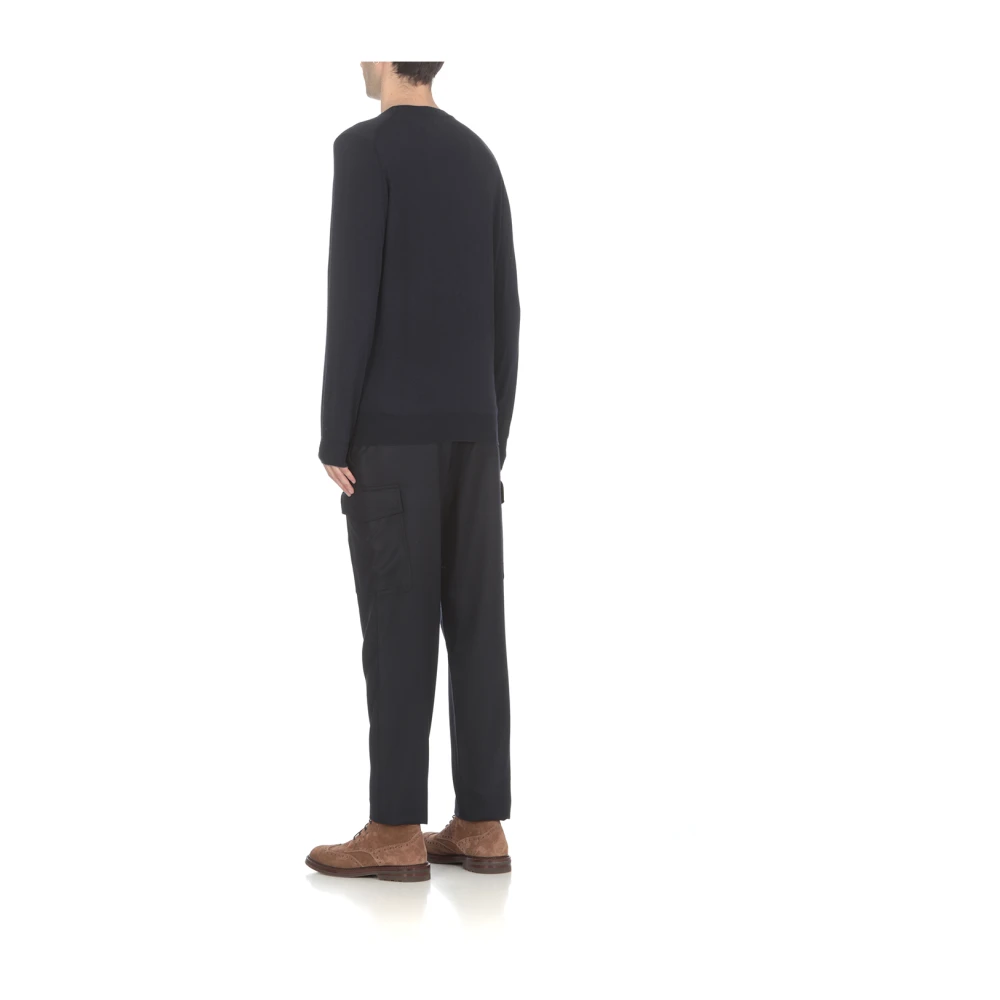 BRUNELLO CUCINELLI Blauwe Slim-Fit Wollen Broek Blue Heren