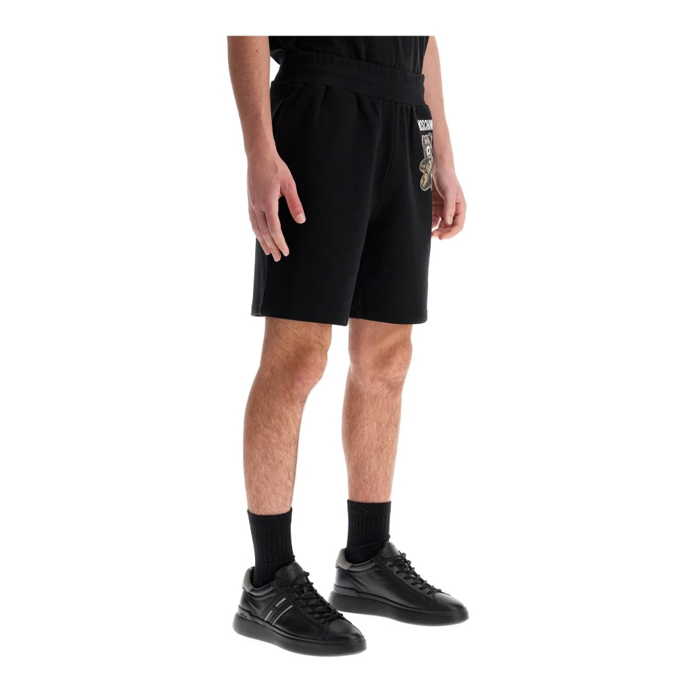 Moschino Sportieve Teddybeer Bermuda Shorts Black Heren
