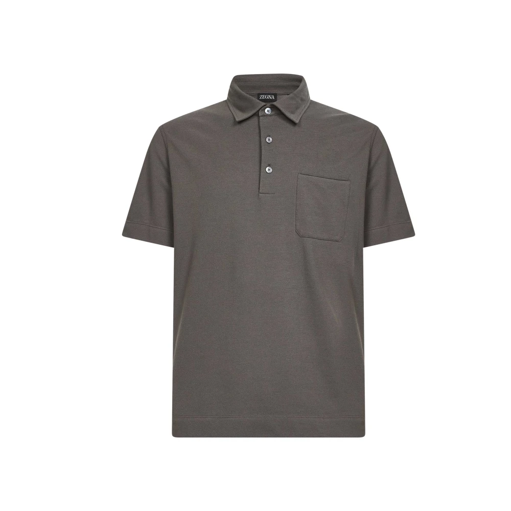 Zegna Men's Beige Polo Shirt - Polo Shirts - Xl - Tops