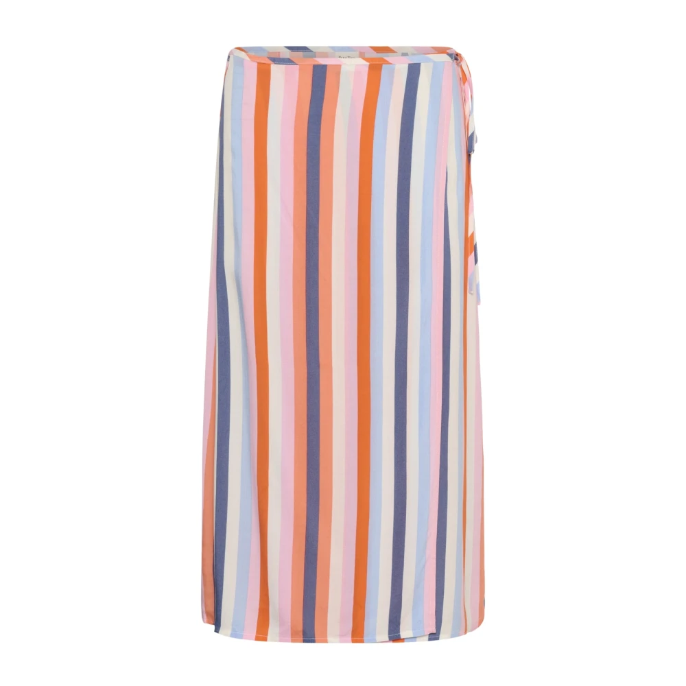 Part Two Women's Multicolor Midi Skirts, Xl, Striped Midi Skirt