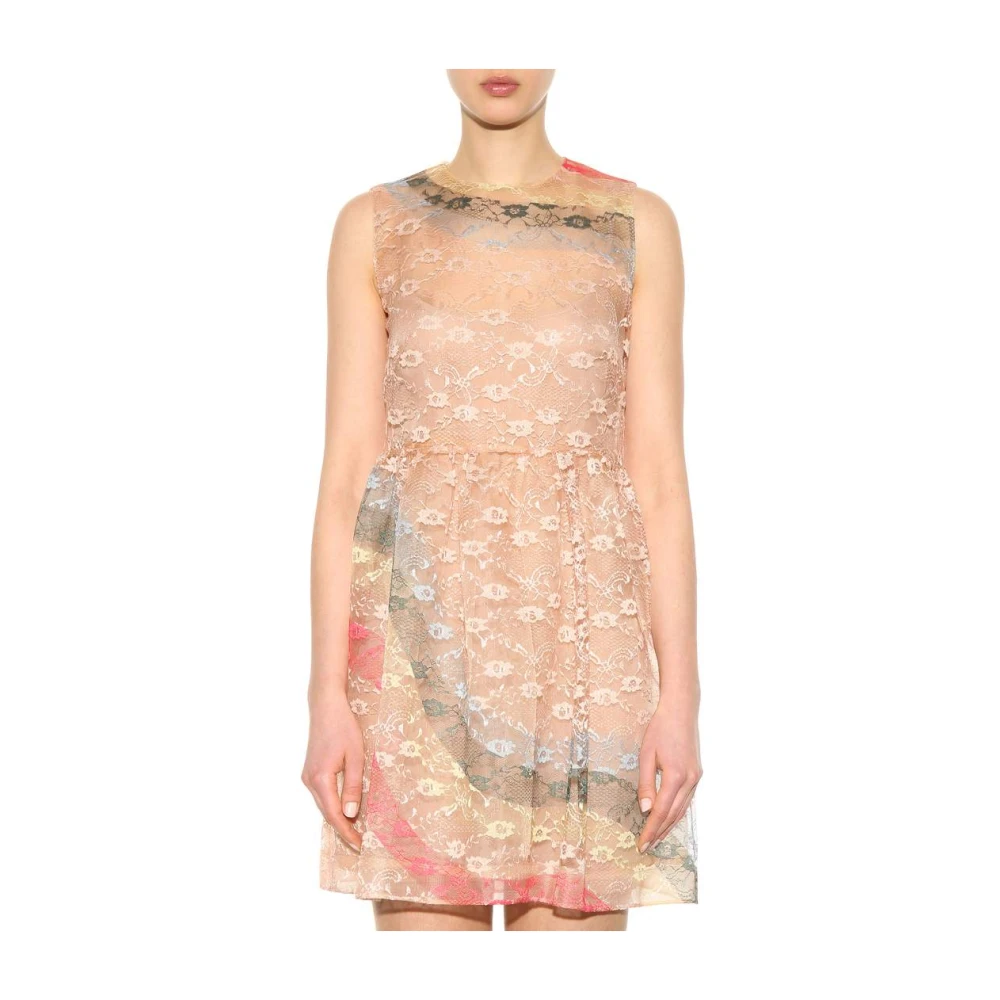 RED Valentino Regenboog Kant Jurk Multicolor Dames