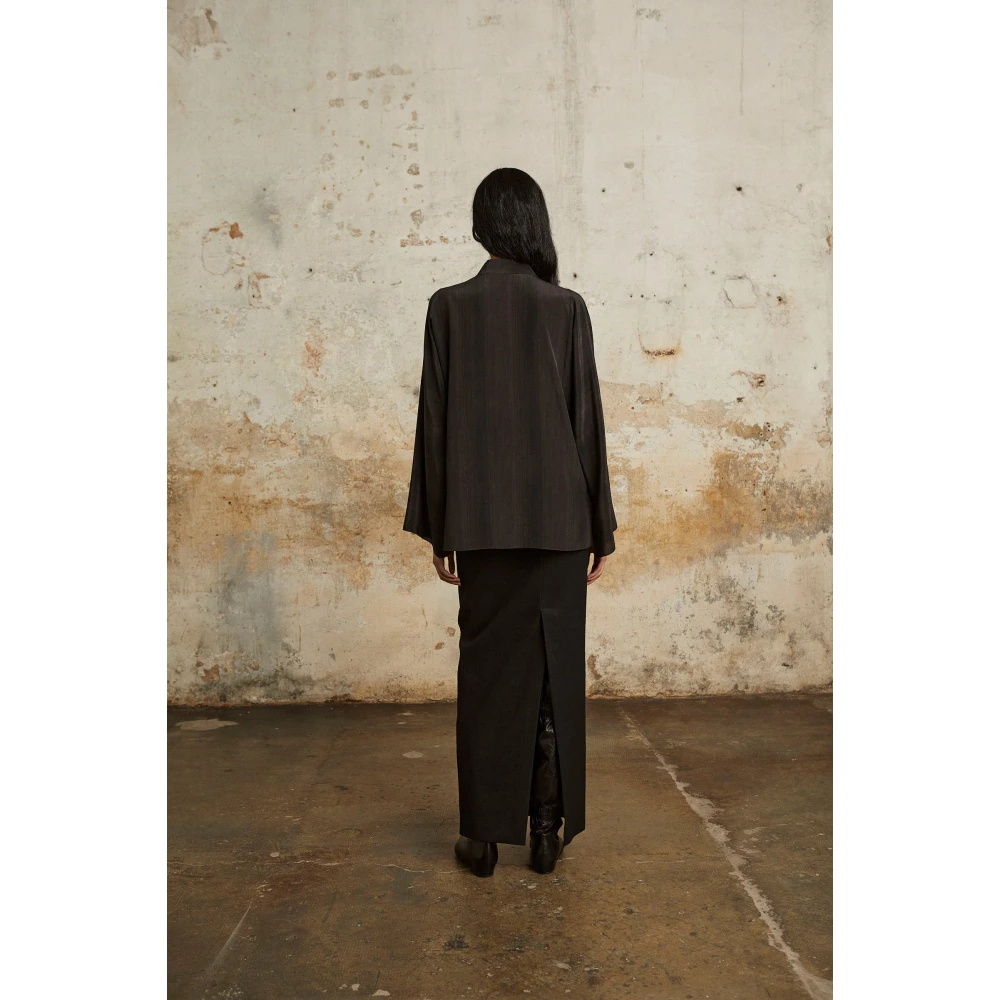 Cortana Zwarte lange rok Black Dames