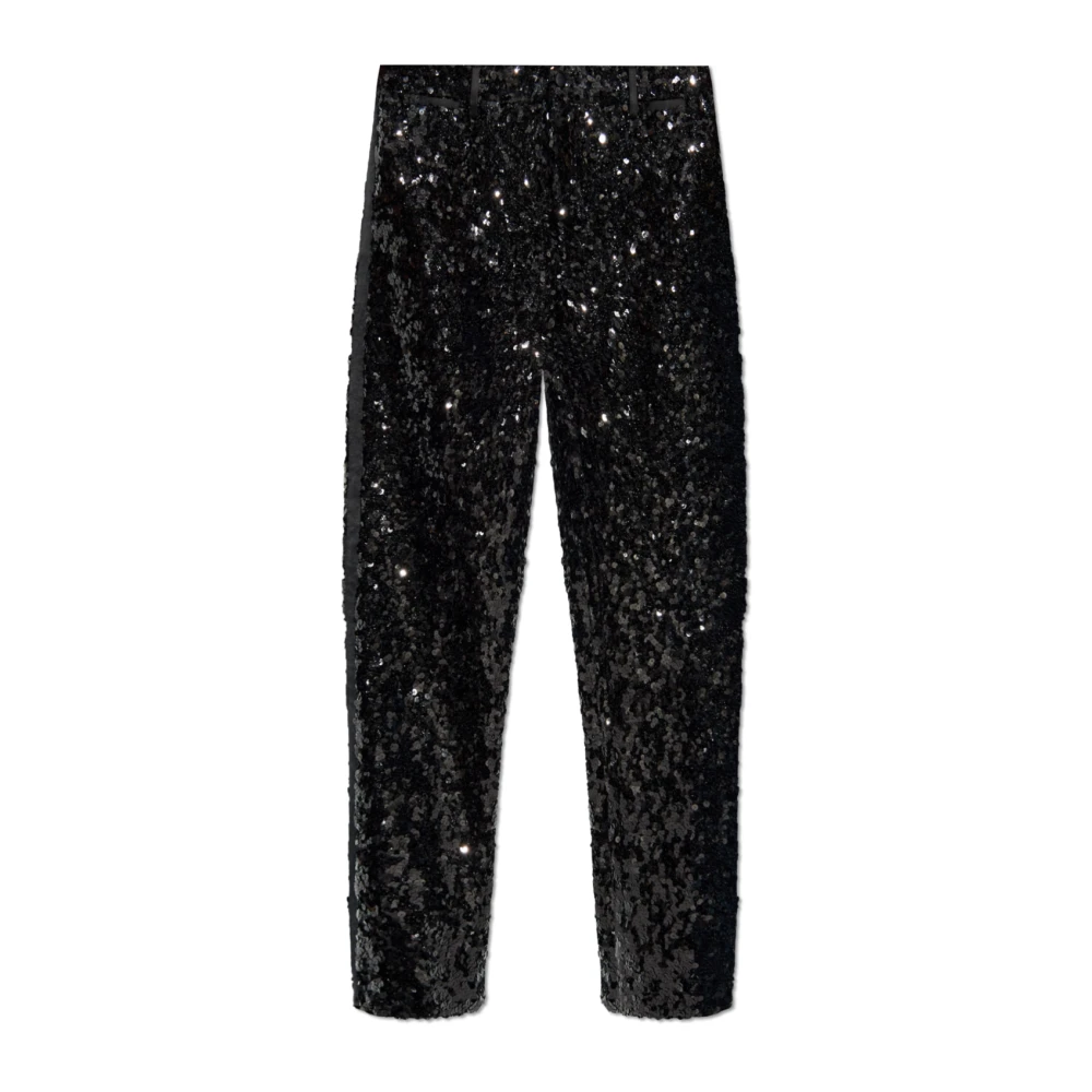 Dolce & Gabbana Pailletbroek Black Heren