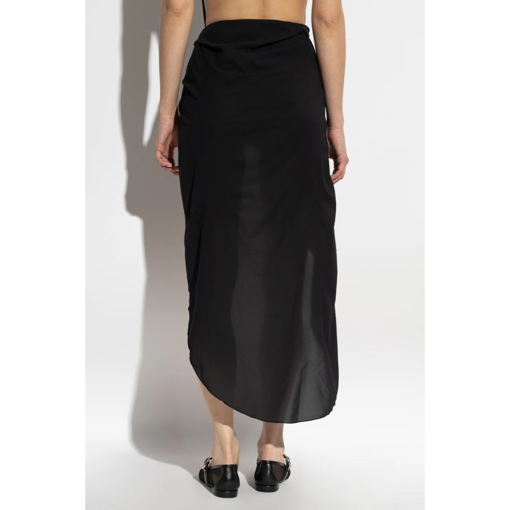 Balmain Pareo met logo Black Dames