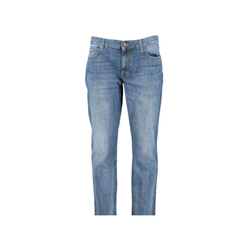 Alberto Denim Pipe Broek Blue Heren