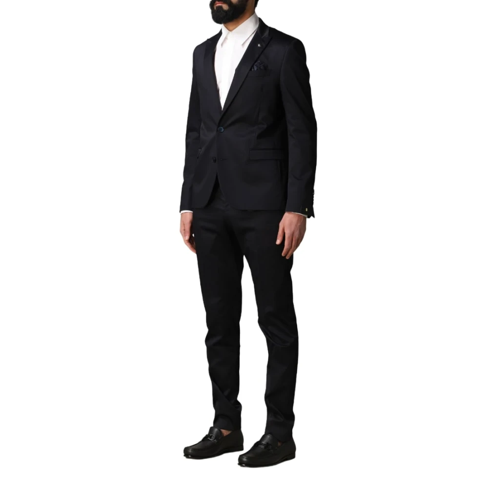 Manuel Ritz Elegant Suit Set Blue Heren