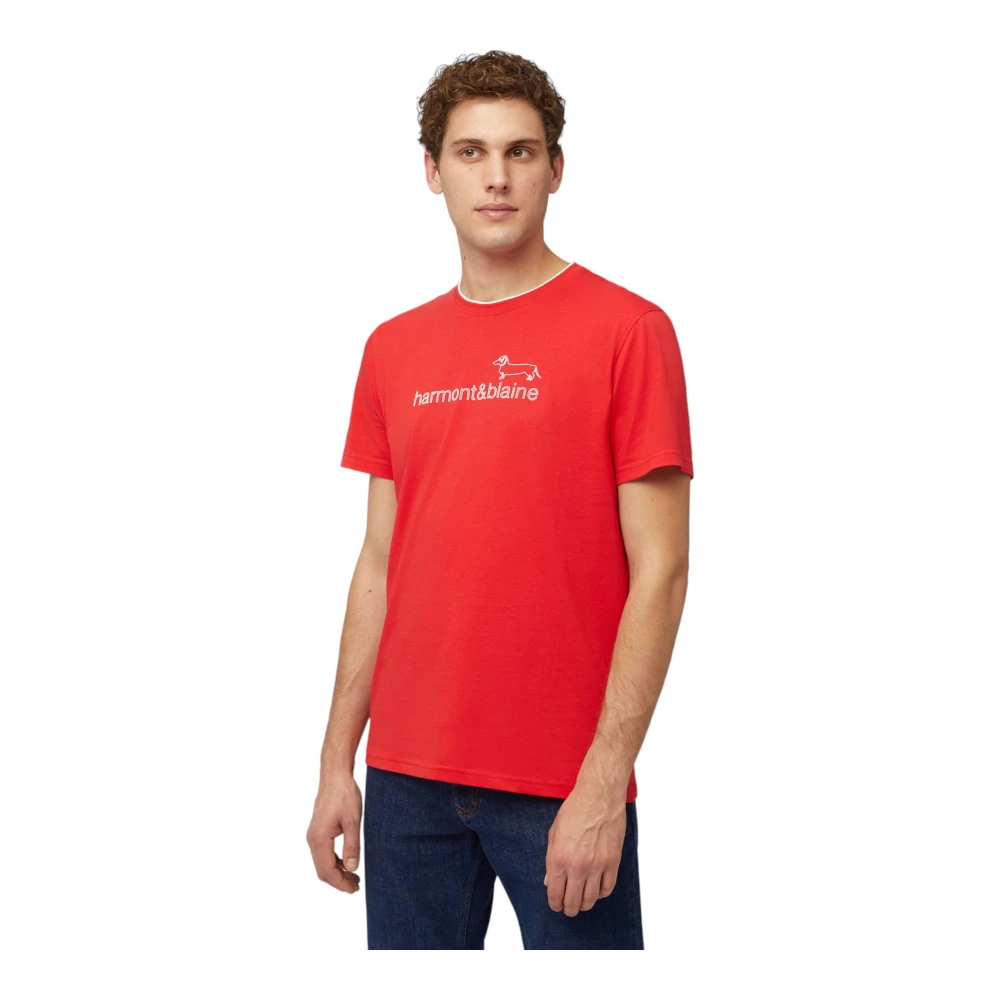 Harmont & Blaine Korte Mouw T-shirt Red Heren