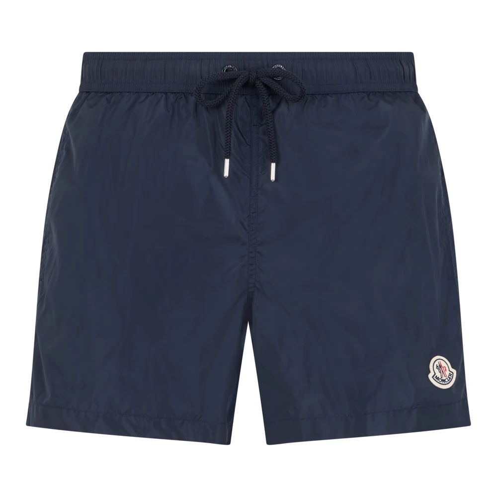 Moncler Men's Blue Beachwear, Xl, Swim Shorts With Logo