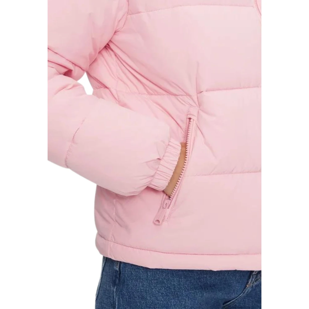Tommy Hilfiger Roze Pufferjas Essentiële Stijl Pink Dames