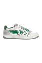 white-sneakers-with-green-details