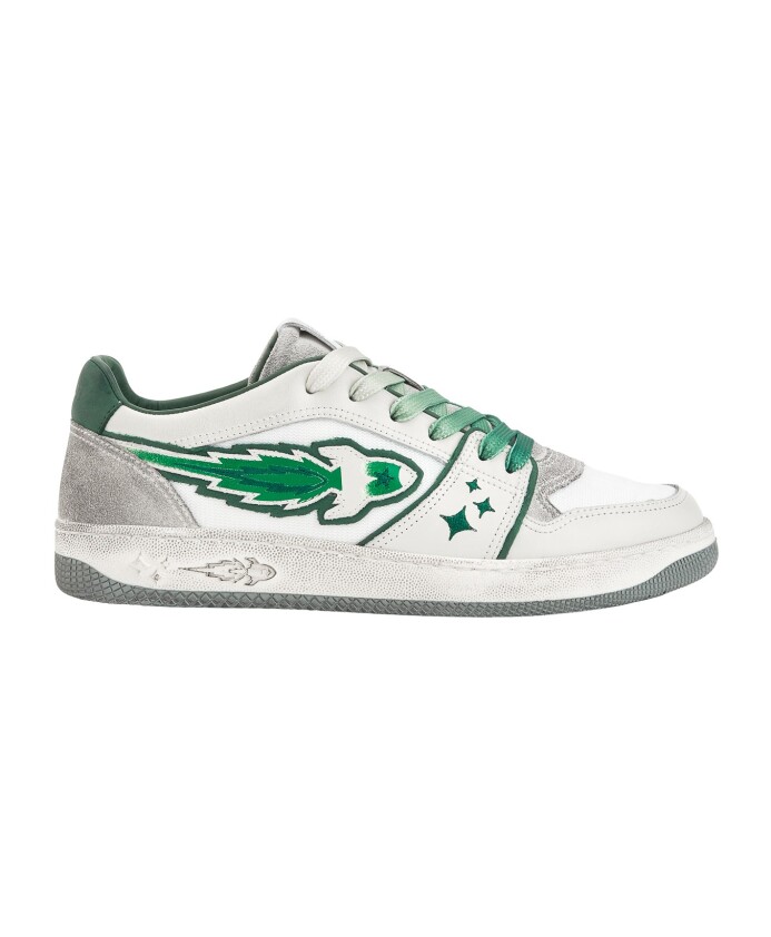 white-sneakers-with-green-details