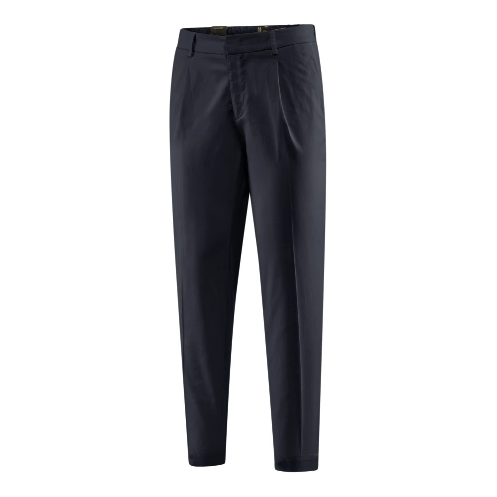 BomBoogie Geplooide broek in Stretch Panama-stof Blue Heren