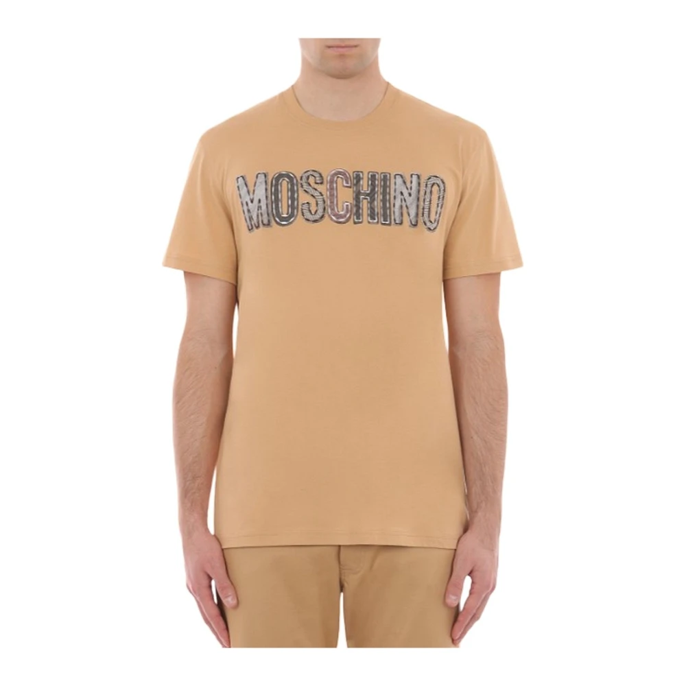 Moschino Katoenen T-shirt Beige Heren