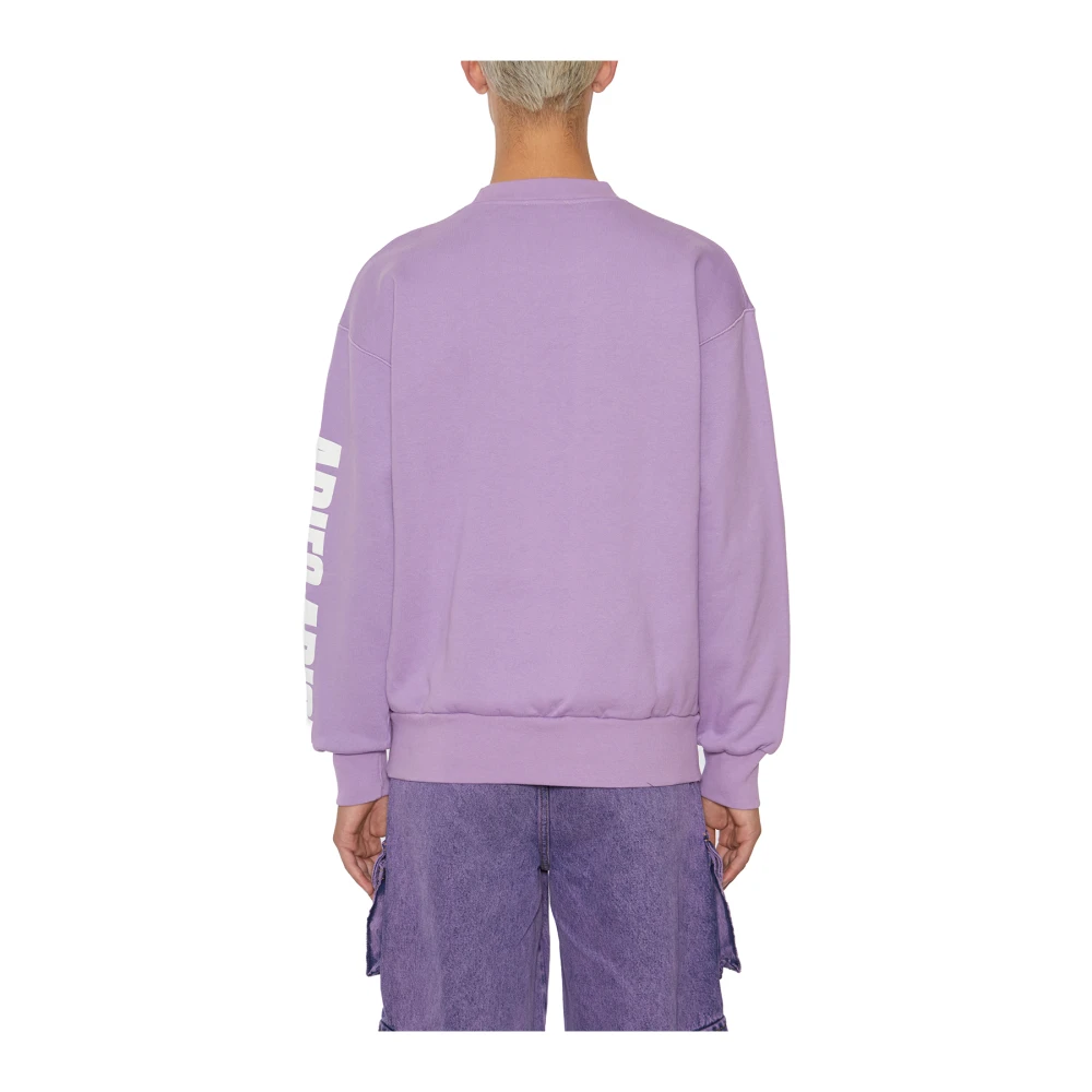 Aries Katoenen Gothic Sweater Purple Heren