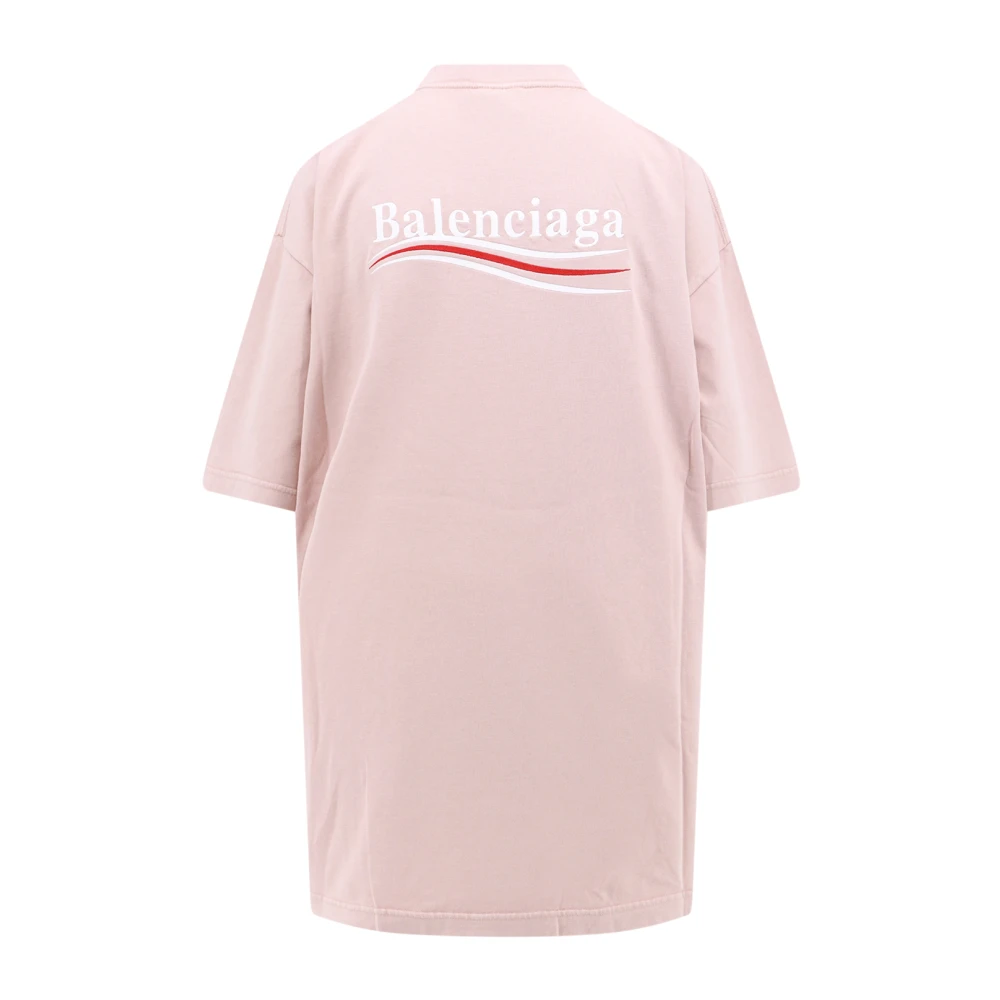 Balenciaga Roze Crew-neck T-Shirt Pink Dames