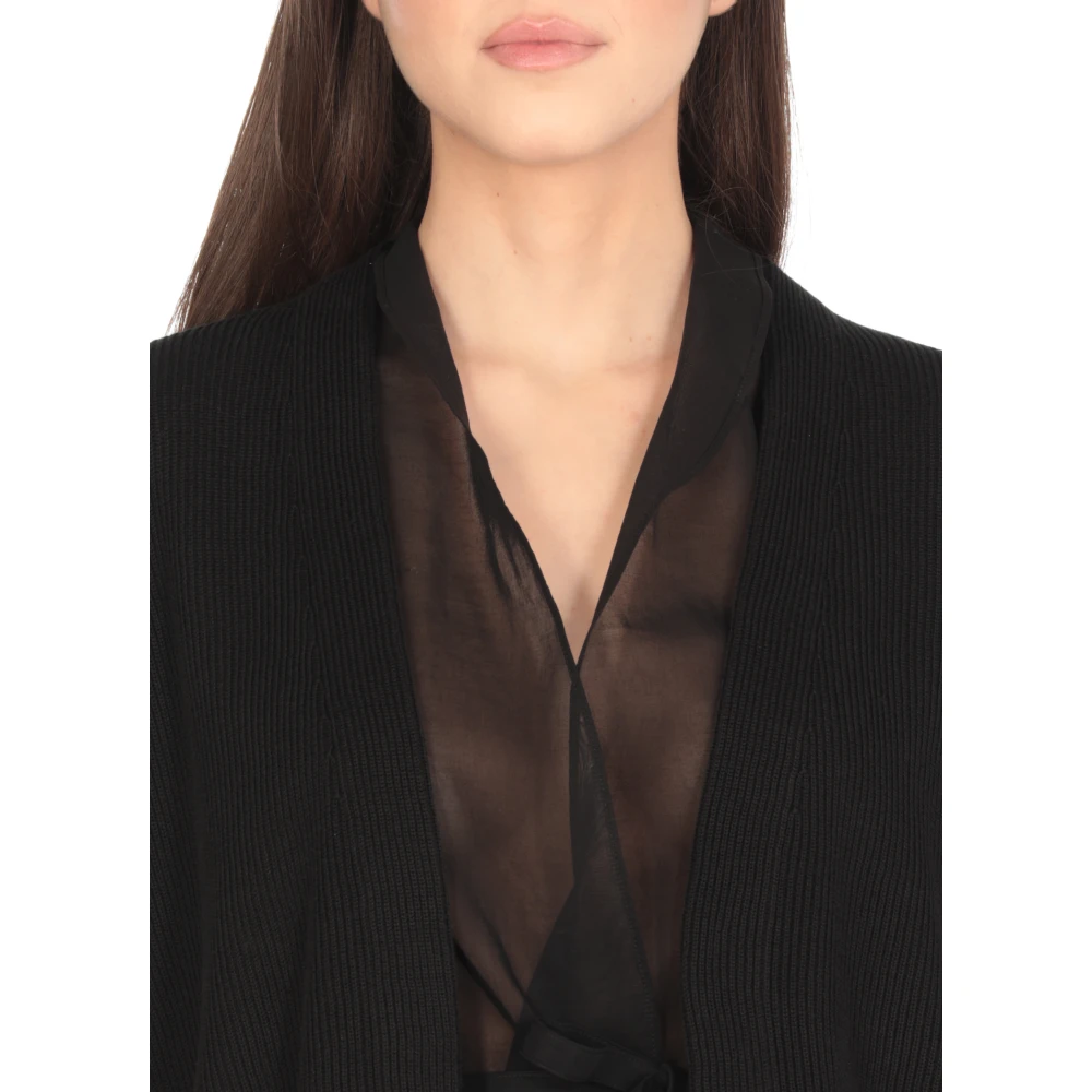 BRUNELLO CUCINELLI Zwarte Katoenen Vest met Messing Details Black Dames