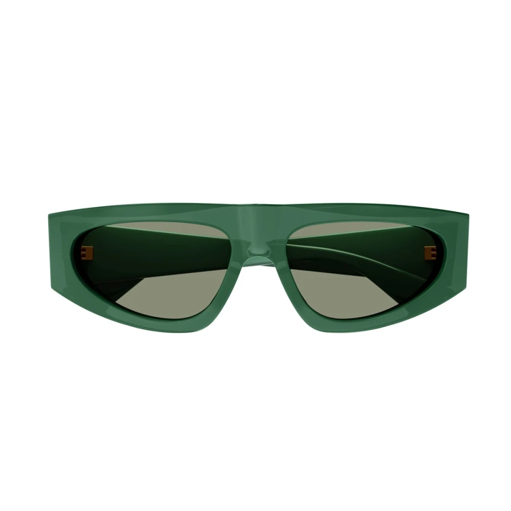 Bottega Veneta Unisex Green Sunglasses, 57 Mm, Tri-Fold Square Sunglasses