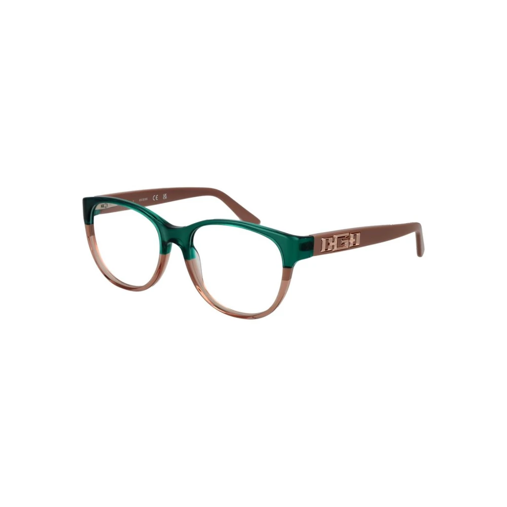Guess Women's Green Round Acetate Optical Frames With Demo Lenses