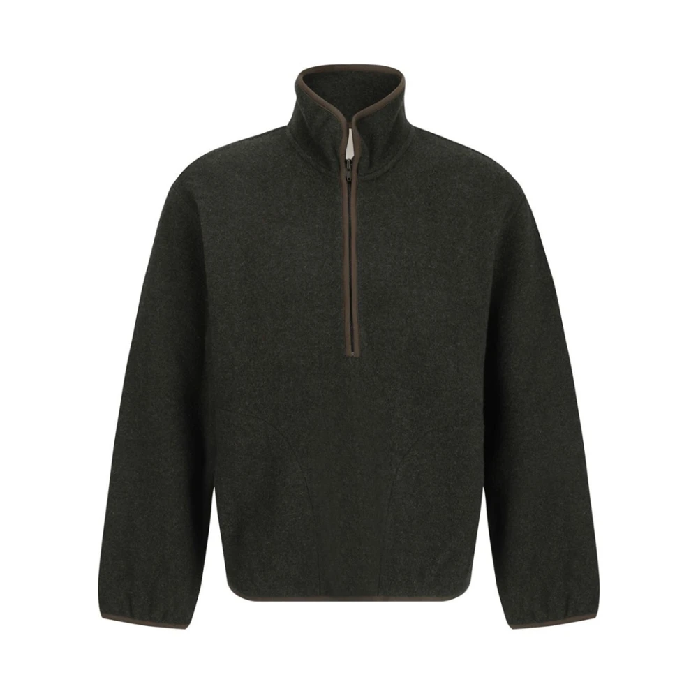 Sunflower Groene Wol Halve Rits Sweatshirt Green Heren