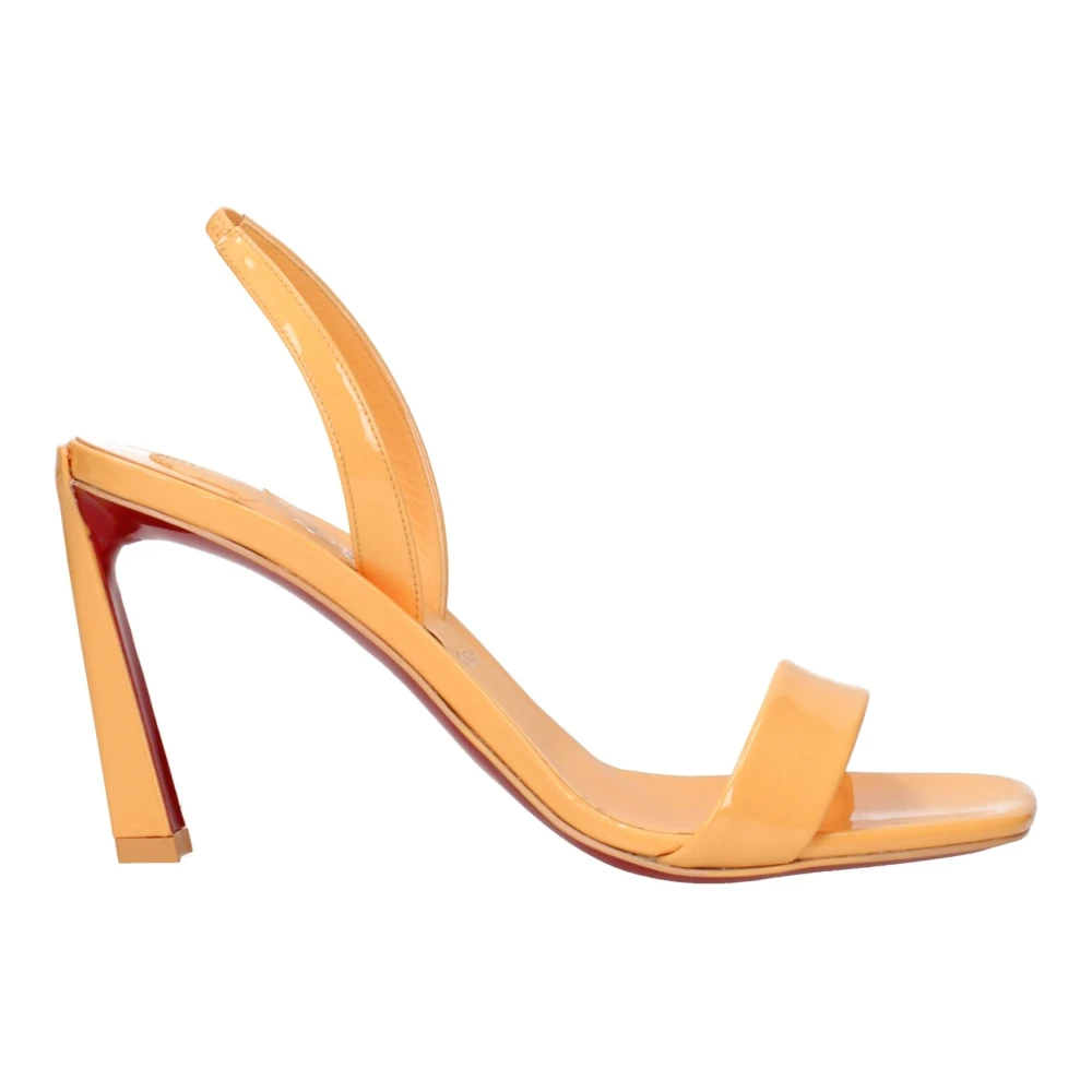 Christian Louboutin Women's Orange Stiletto Heels Sandals Size 3 Uk