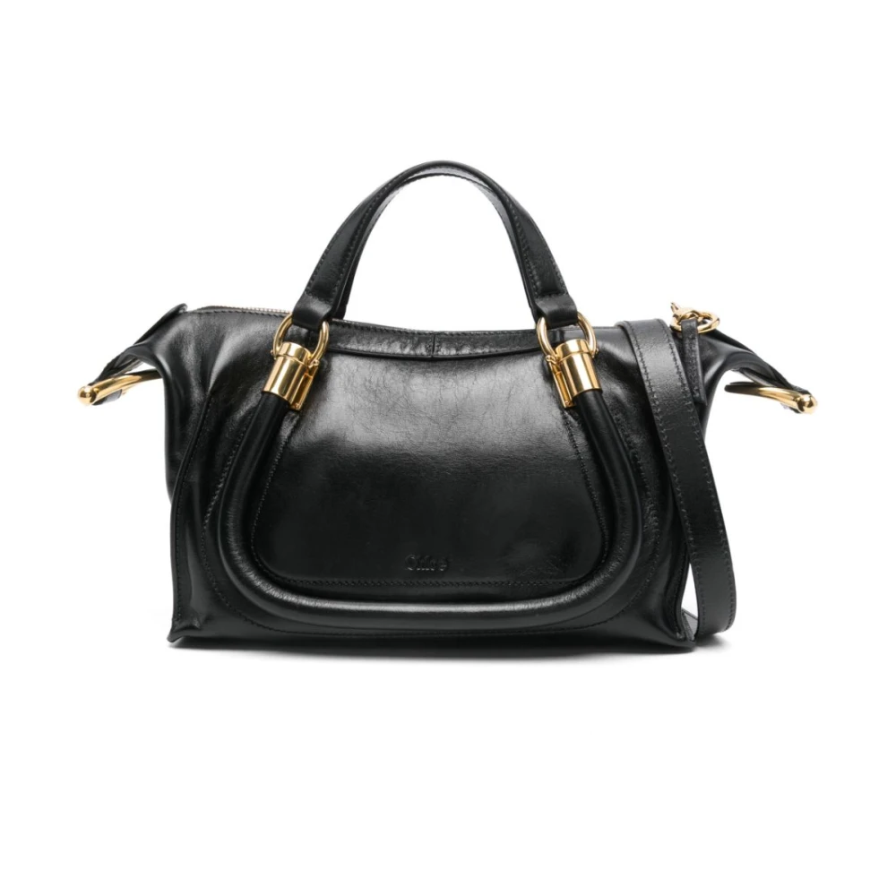 Chloé Zwarte Dubbele Handvat Paraty Tas Black Dames