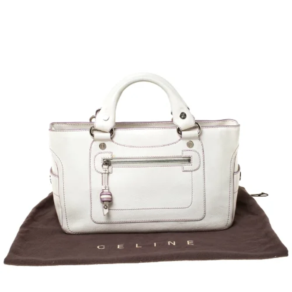 Celine Vintage Pre-owned Leather totes White Dames