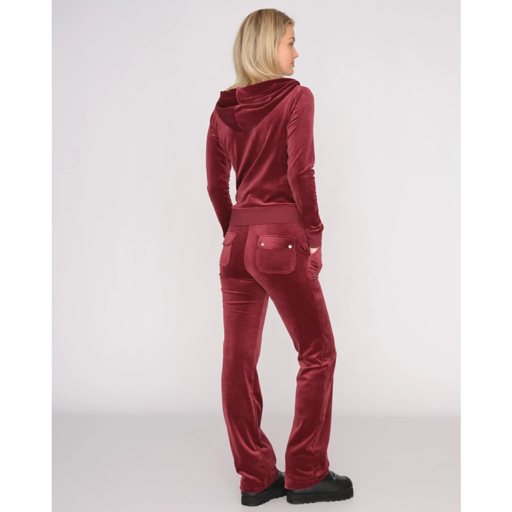 Juicy Couture Klassieke Velours Zip Hoodie Tawny Port Red Dames