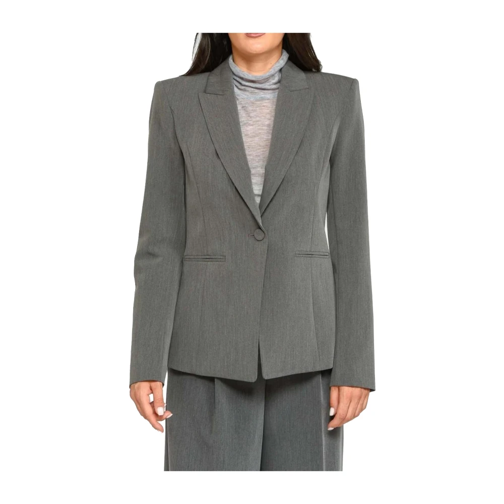 PATRIZIA PEPE Elegante Grijze Blazer voor Vrouwen Gray Dames