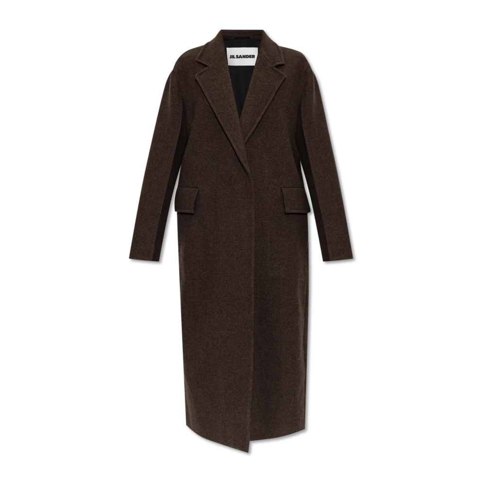 Jil Sander Women's Brown Wool Coat