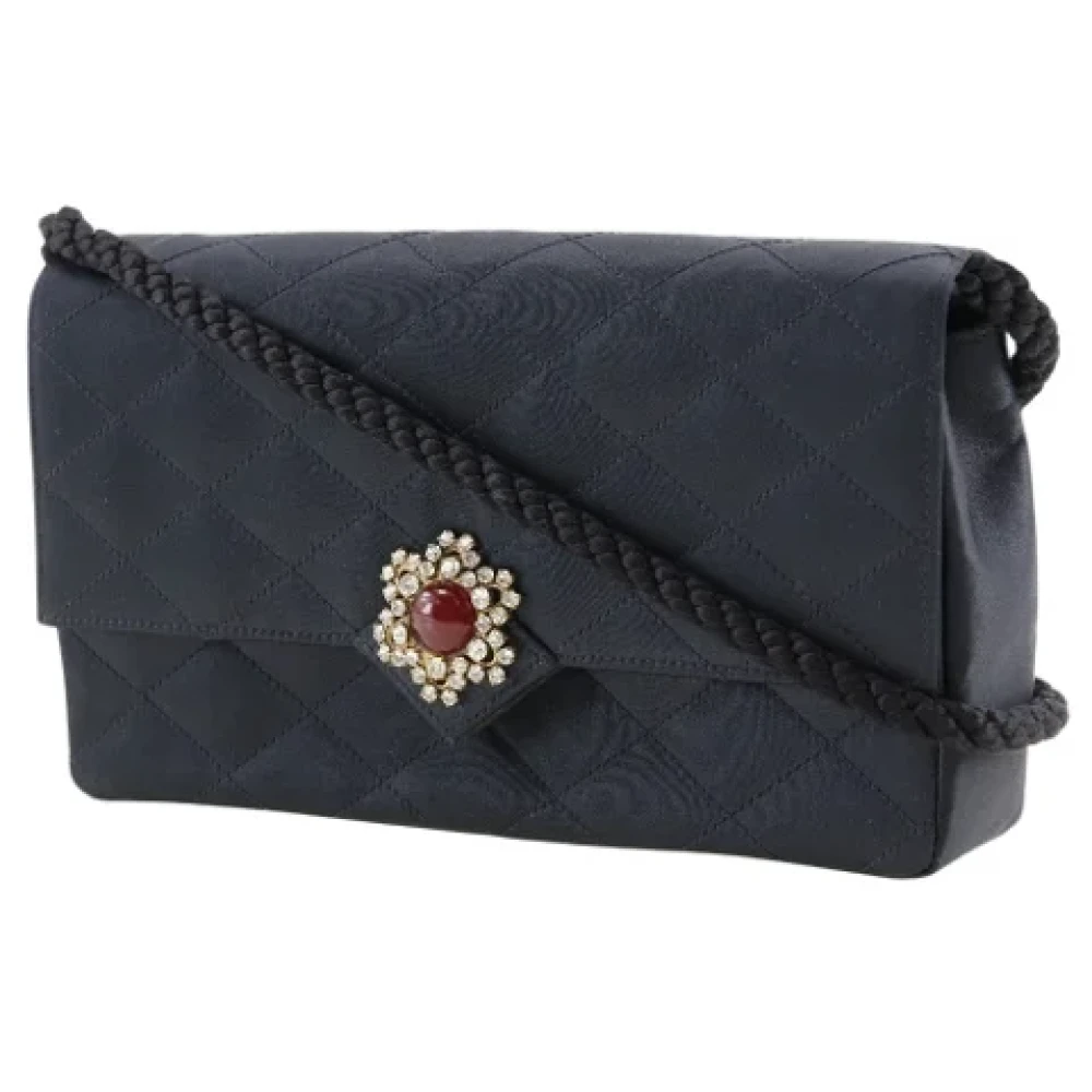 Chanel Vintage Pre-owned Satin chanel-bags Black Dames