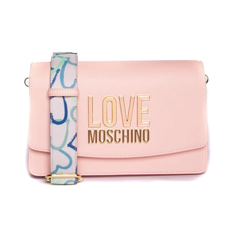 Love Moschino Stijlvolle PU-tas Pink Dames