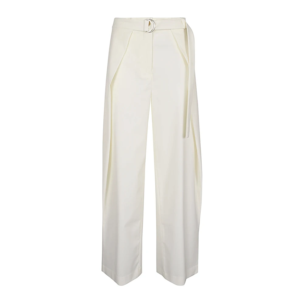 Erika Cavallini Witte Broek met Riem White Dames