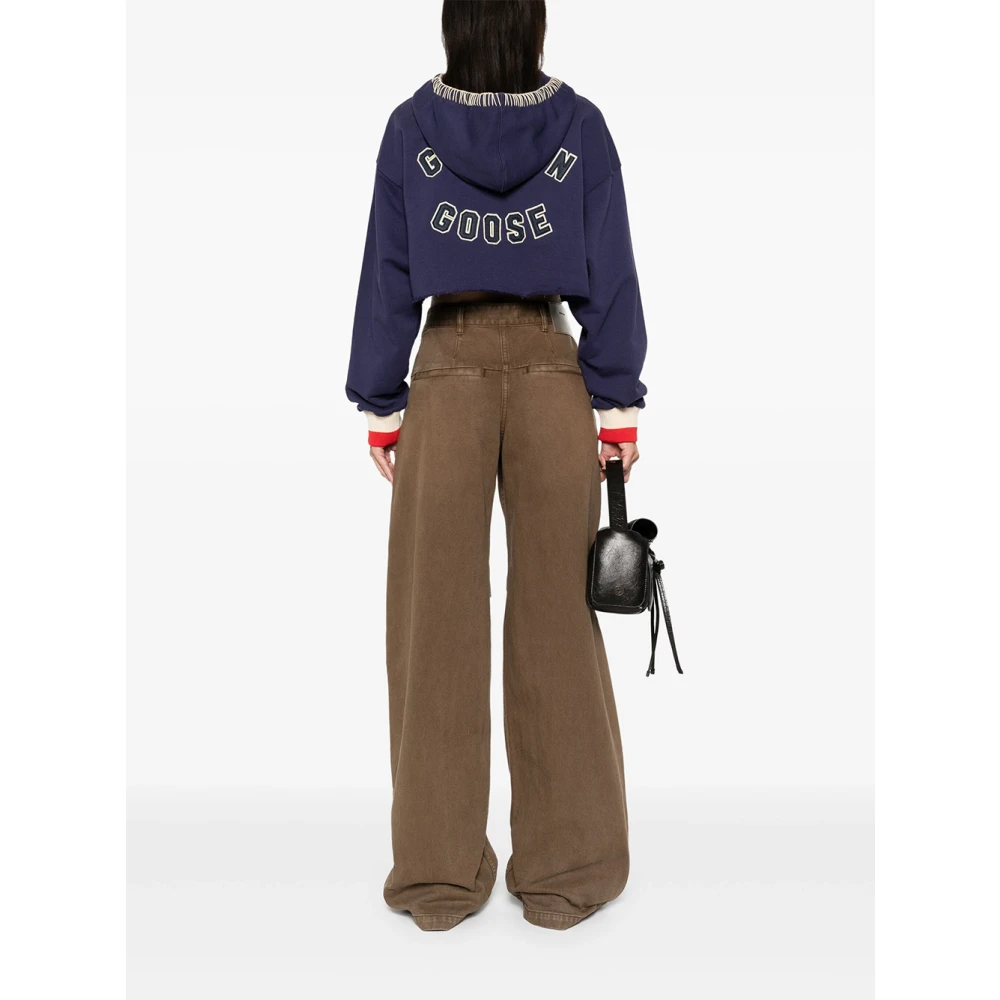 Golden Goose Blauwe Sweater met Gouden Accenten Blue Dames
