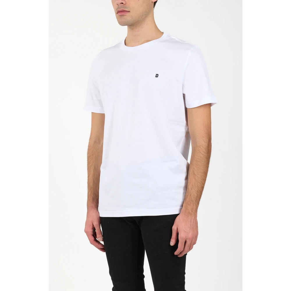 Dondup Jersey T-shirt met slim fit White Heren