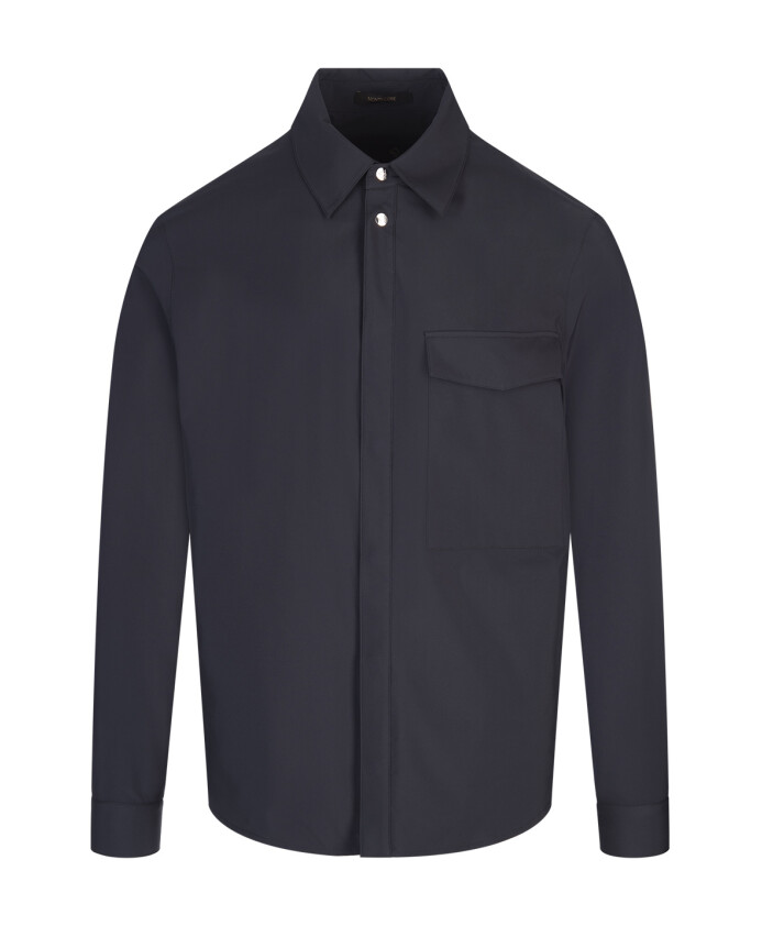 veste-bleue-en-polyester-et-polyurethane