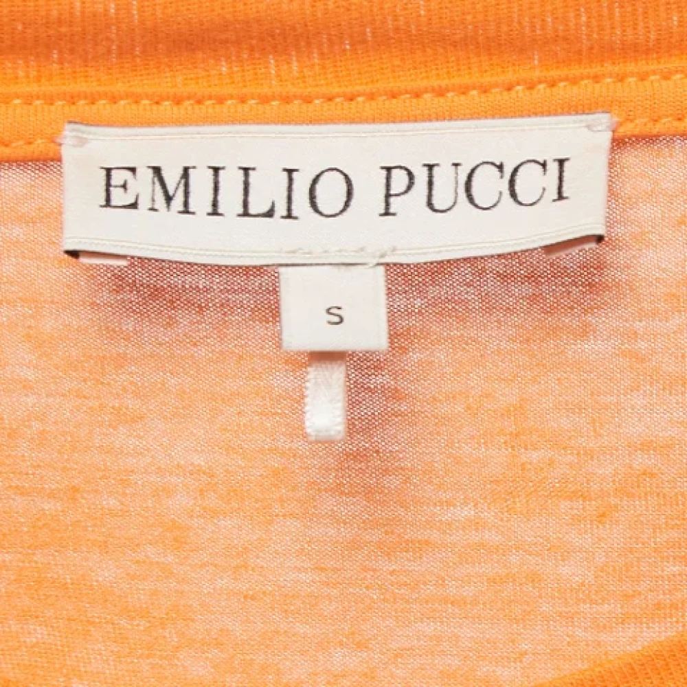 Emilio Pucci Pre-owned Cotton tops Orange Dames