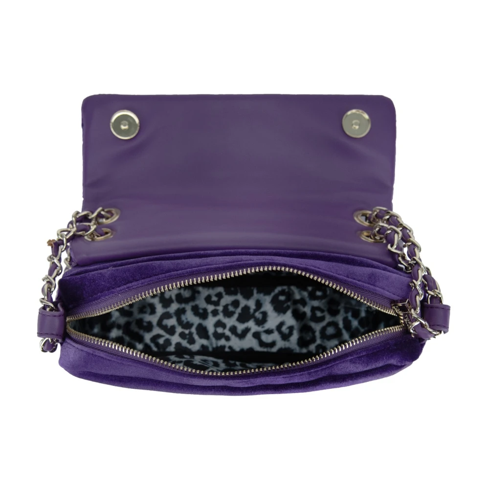 Tosca Blu Gewatteerde Schoudertas met Drukknop Purple Dames