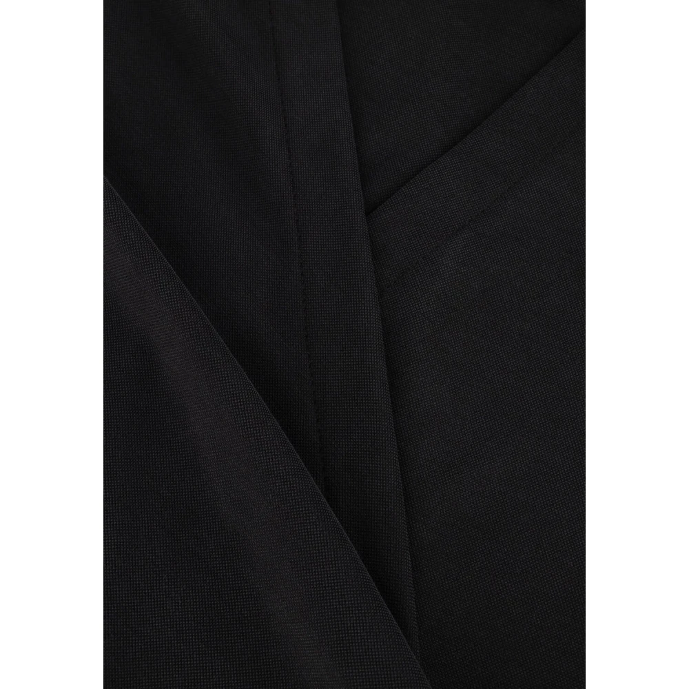 moss copenhagen Zwarte Wrap Jurk voor Elegante Avonden Black Dames