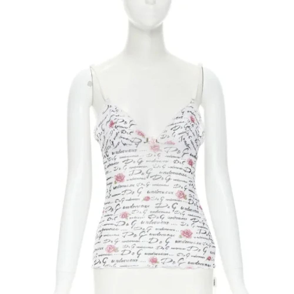 Dolce & Gabbana Pre-owned Mesh tops White Dames
