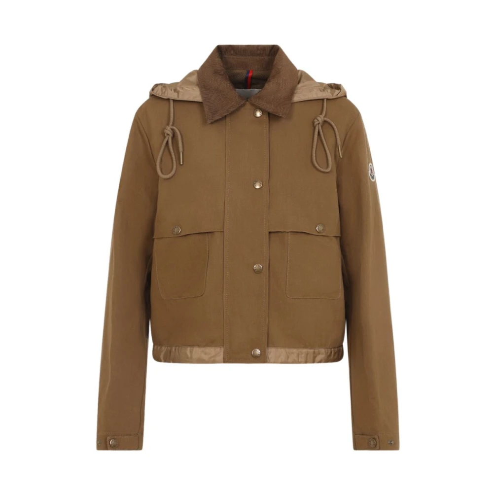 Moncler Brown Aconitum Shirt Jacket - Female - Light Jackets - M - Jackets