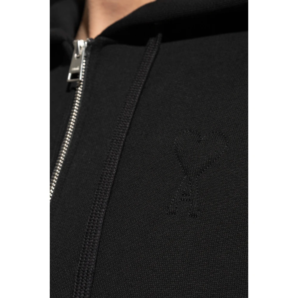 Ami Paris Sweatshirt met Logo Black Heren
