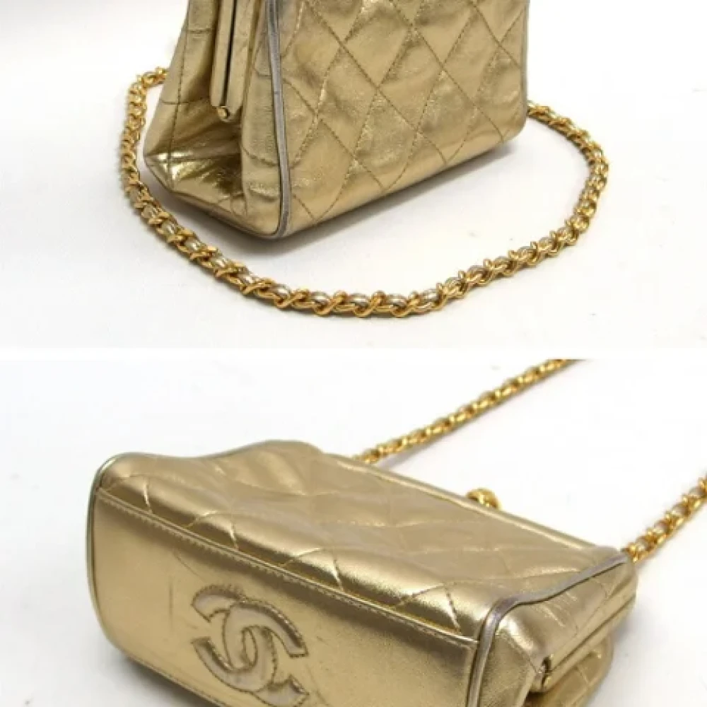 Chanel Vintage Pre-owned Fabric chanel-bags Yellow Dames