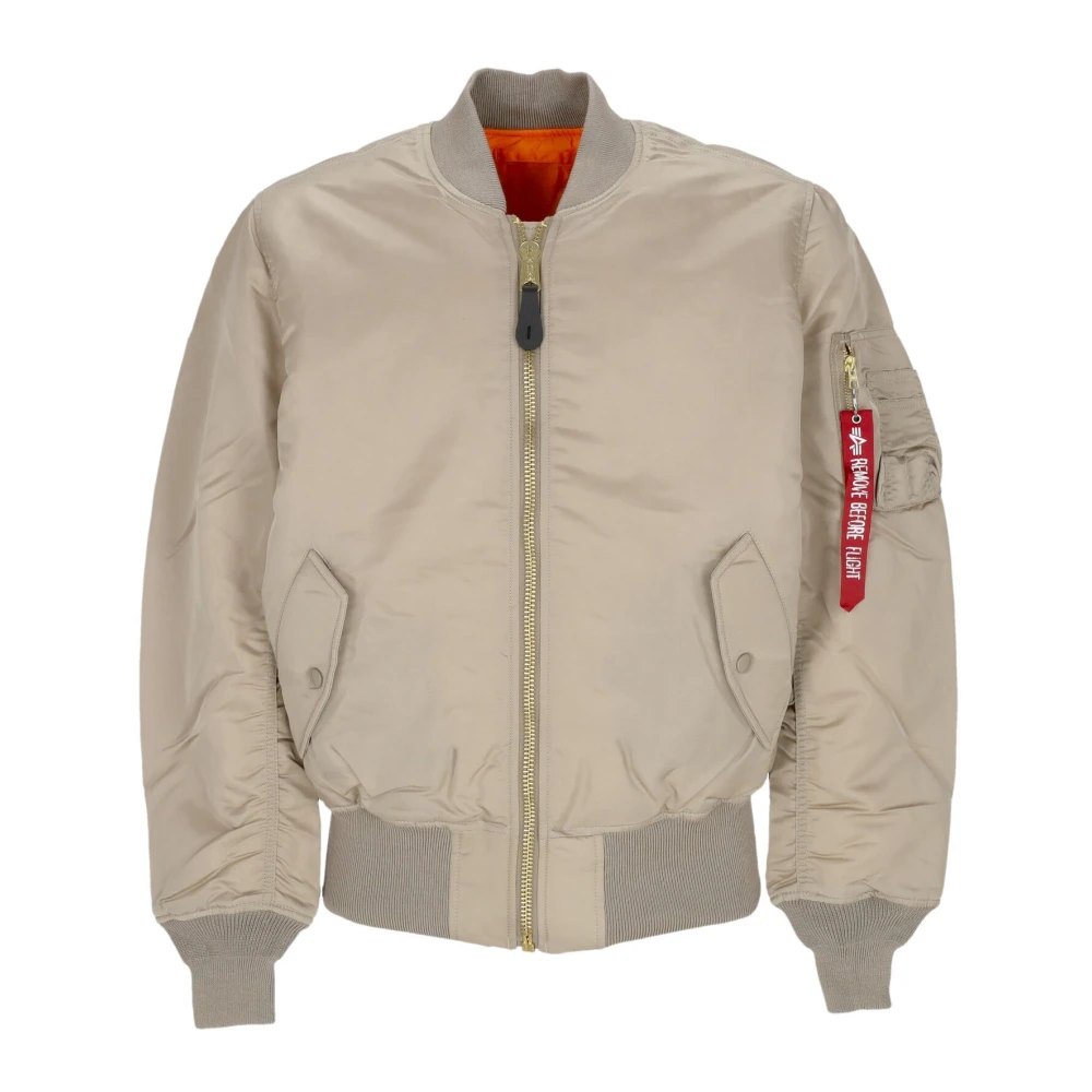 Alpha Industries Beige Vintage Reversible Bomber Jacket Sand - Male - Bomber Jackets - S - Jackets