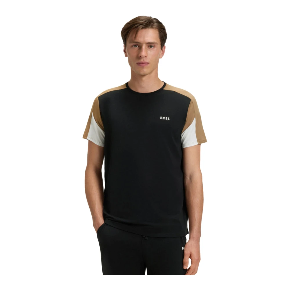 Hugo Svart Tshirt Mc Logo Coton