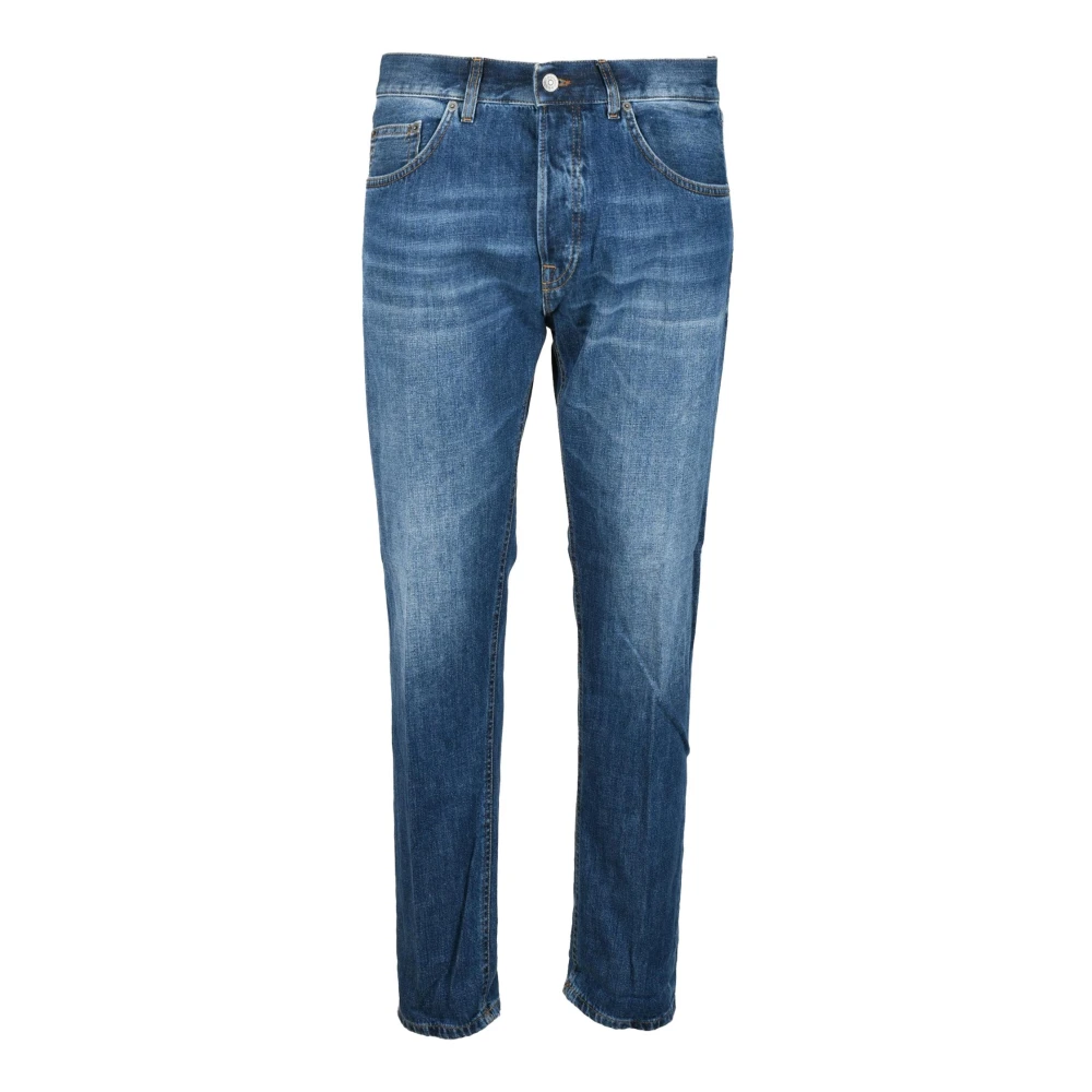 Dondup Icoon Knoopsluiting Katoenen Jeans Blue Heren