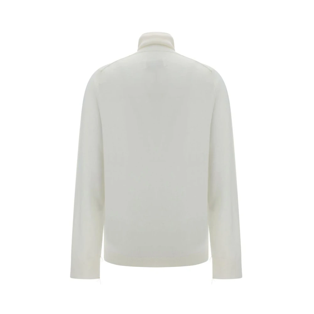 Maison Margiela Geribbelde wollen coltrui White Dames