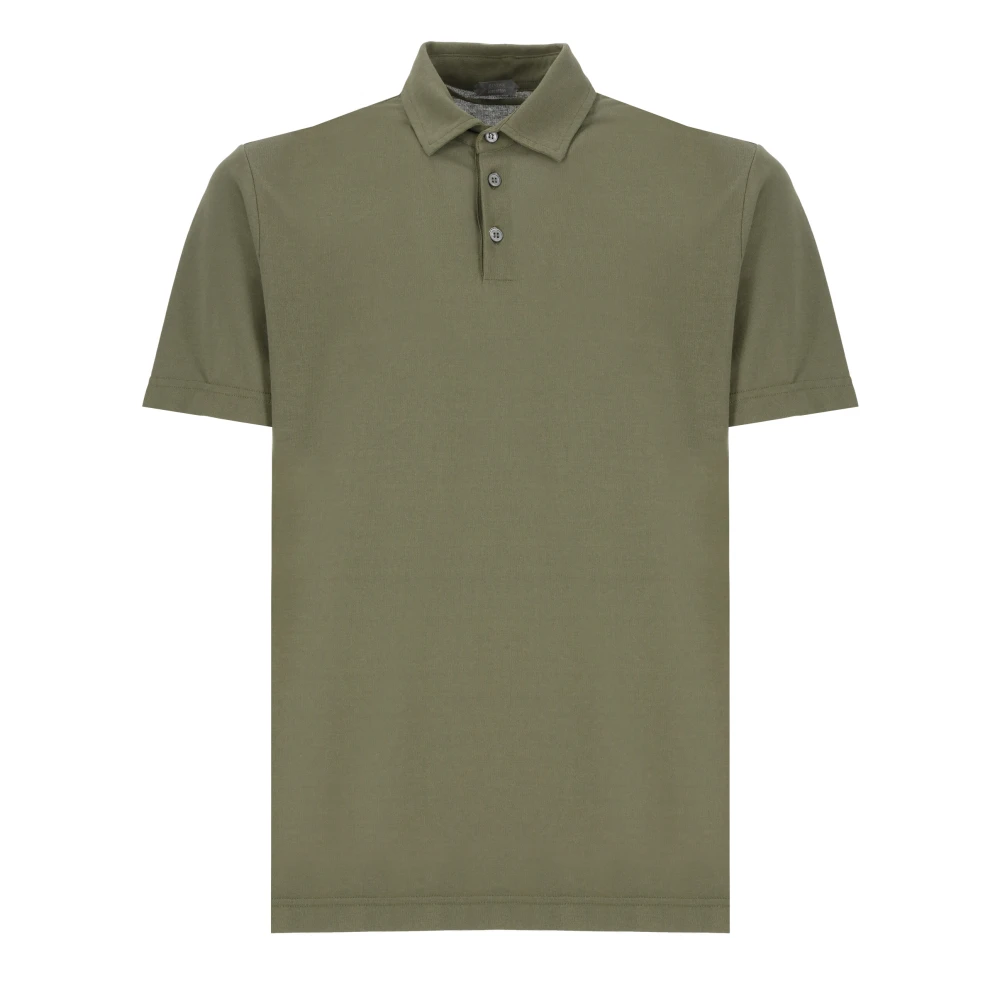 Zanone Groene IceCotton Polo Shirt voor Mannen Green Heren